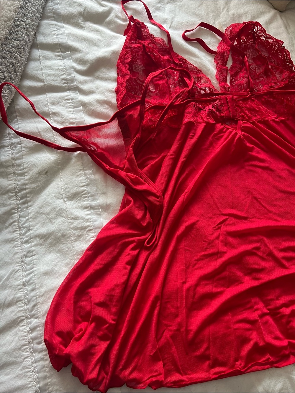 Bundle of 2 Red Lace Pure Romance Lingerie Nightgowns Size 3X - Picture 2 of 13